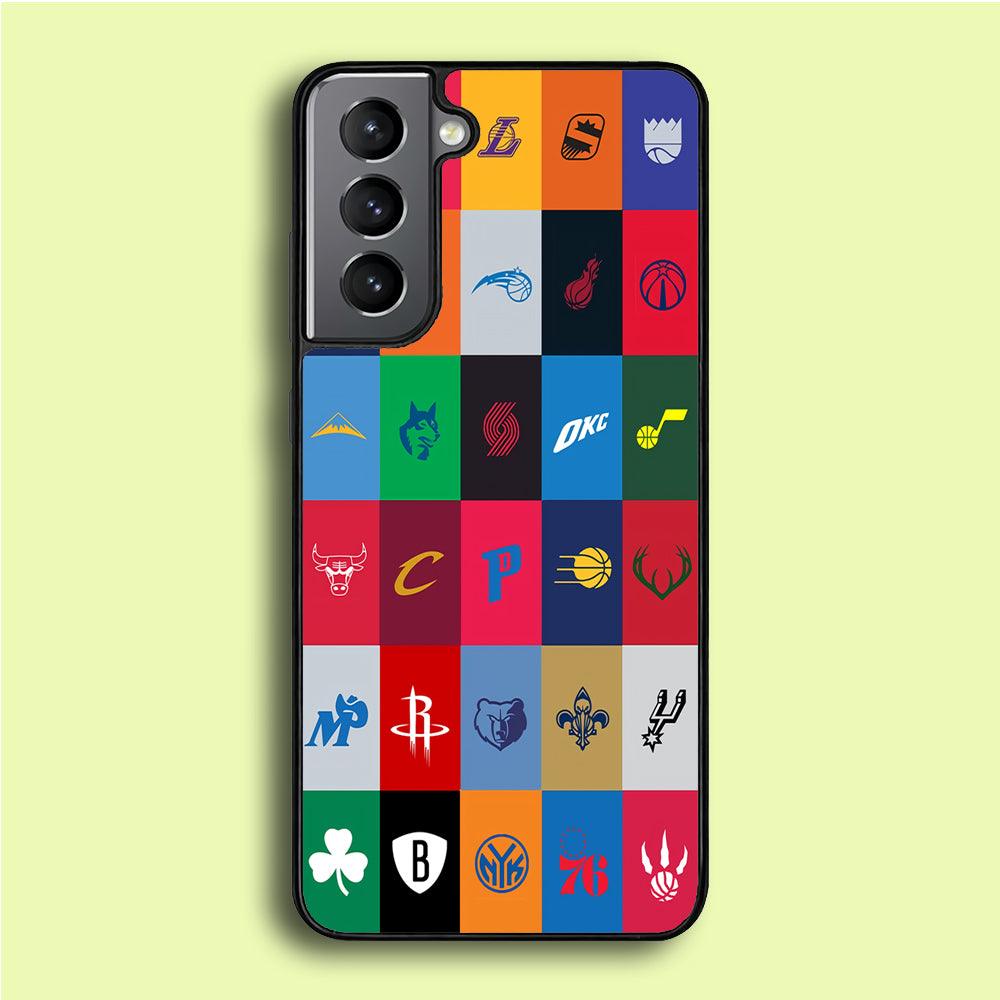 NBA Team Logos Samsung Galaxy S21 Plus Case-Rubber / Black (2D Case)-Xtracase