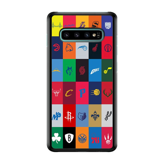 NBA Team Logos Samsung Galaxy S10 Case-Plastic / Full Wrap (3D Case)-Xtracase