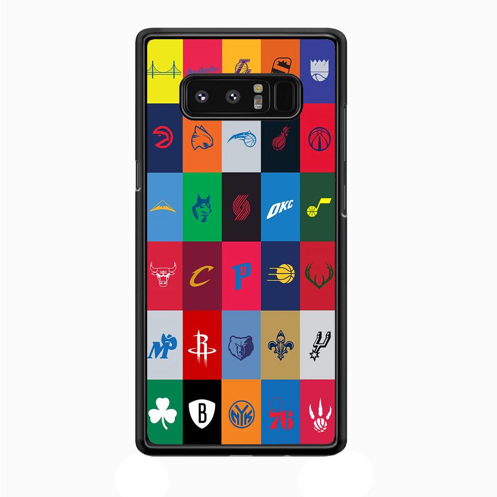 NBA Team Logos Samsung Galaxy Note 8 Case-Plastic / Full Wrap (3D Case)-Xtracase