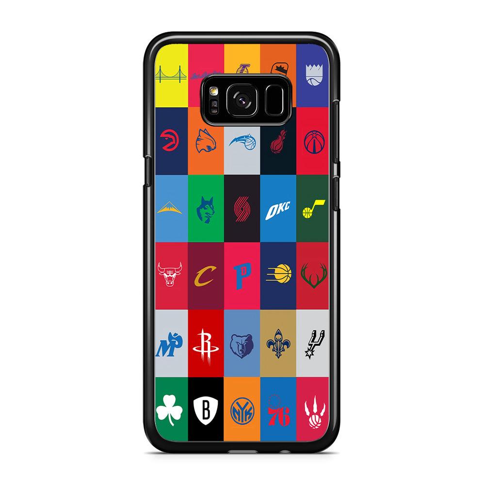 NBA Team Logos Samsung Galaxy S8 Plus Case-Rubber / Black (2D Case)-Xtracase
