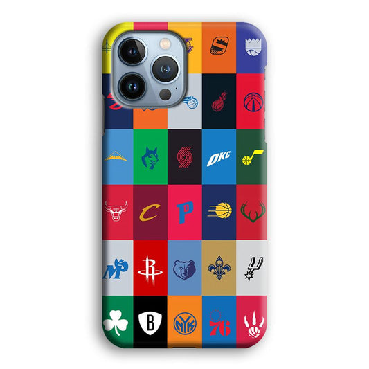 NBA Team Logos iPhone 13 Pro Max Case-Plastic / Full Wrap (3D Case)-Xtracase
