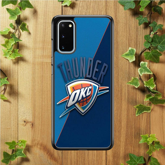 NBA Thunder Basketball 001 Samsung Galaxy S20 Case-Rubber / Black (2D Case)-Xtracase