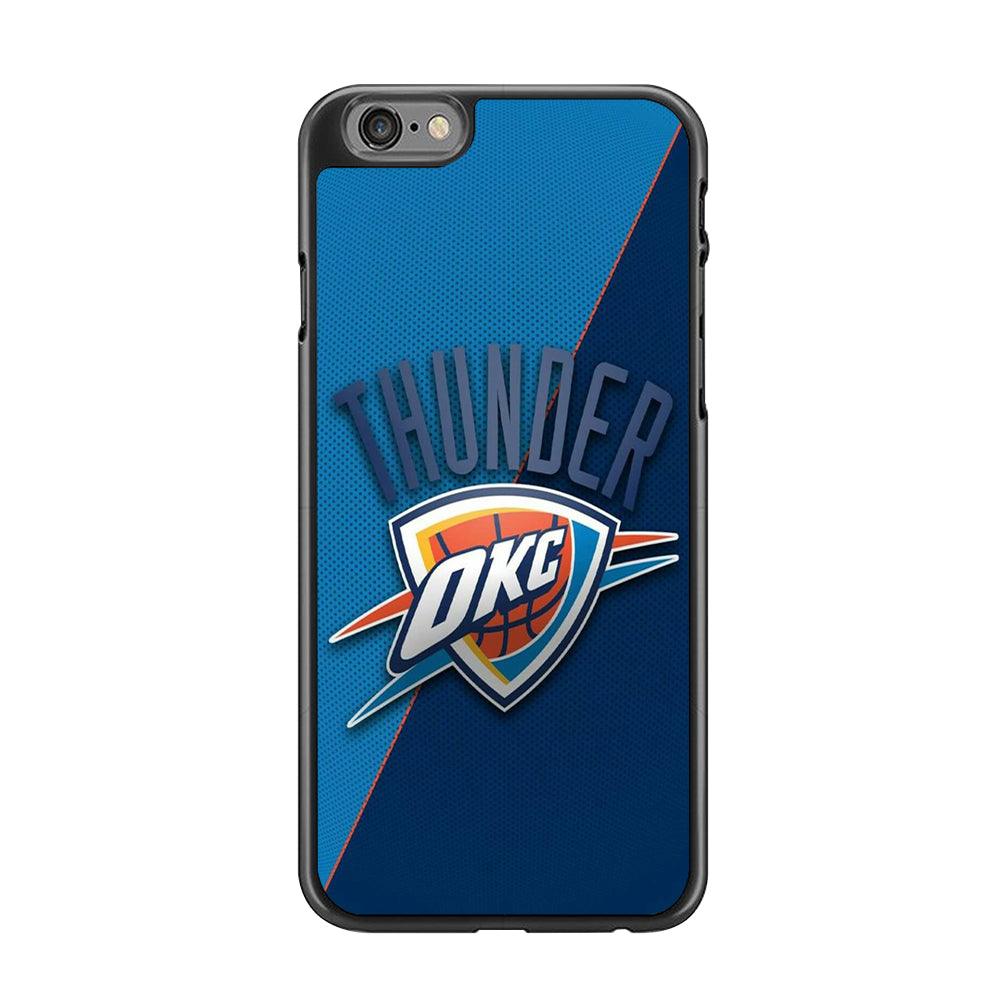 NBA Thunder Basketball 001 iPhone 6 Plus | 6s Plus Case-Rubber / Black (2D Case)-Xtracase