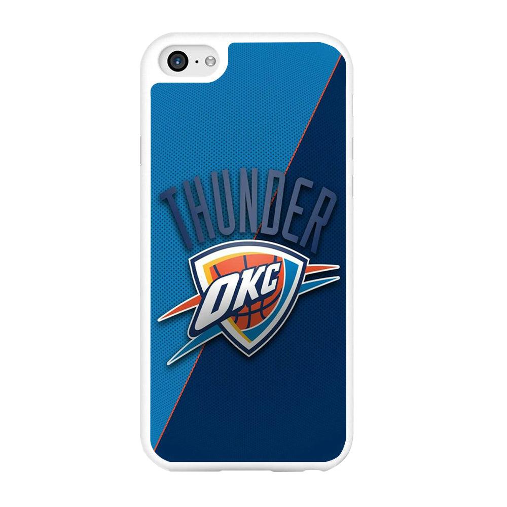 NBA Thunder Basketball 001 iPhone 6 Plus | 6s Plus Case-Rubber / White (2D Case)-Xtracase