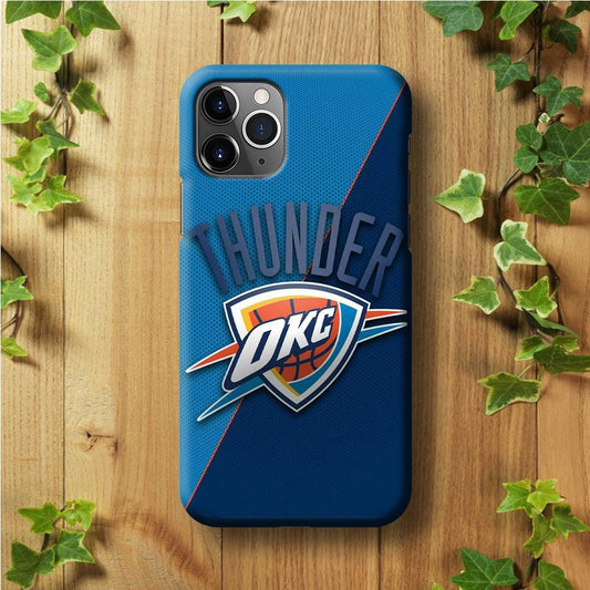 NBA Thunder Basketball 001 iPhone 11 Pro Case-Plastic / Full Wrap (3D Case)-Xtracase