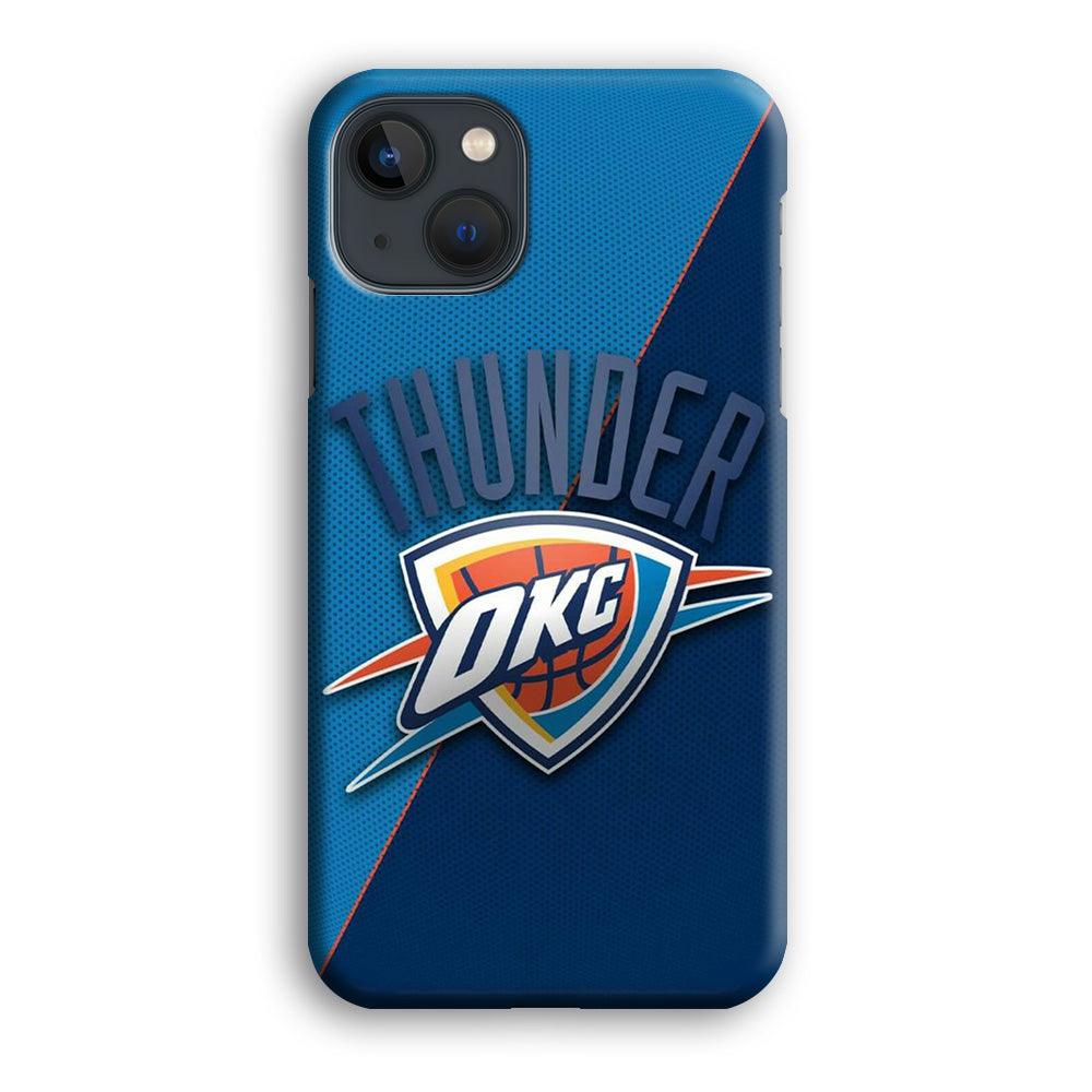 NBA Thunder Basketball 001 iPhone 13 Mini Case-Plastic / Full Wrap (3D Case)-Xtracase