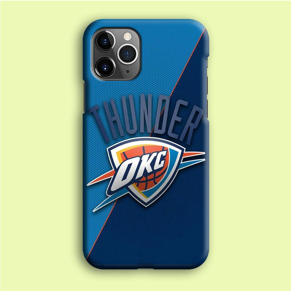NBA Thunder Basketball 001 iPhone 12 Pro Max Case-Plastic / Full Wrap (3D Case)-Xtracase