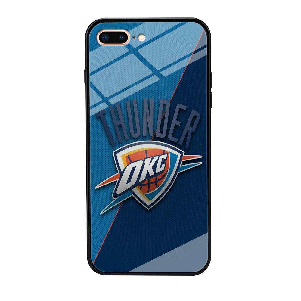 NBA Thunder Basketball 001 iPhone 7 Plus Case-Tempered Glass Case-Xtracase