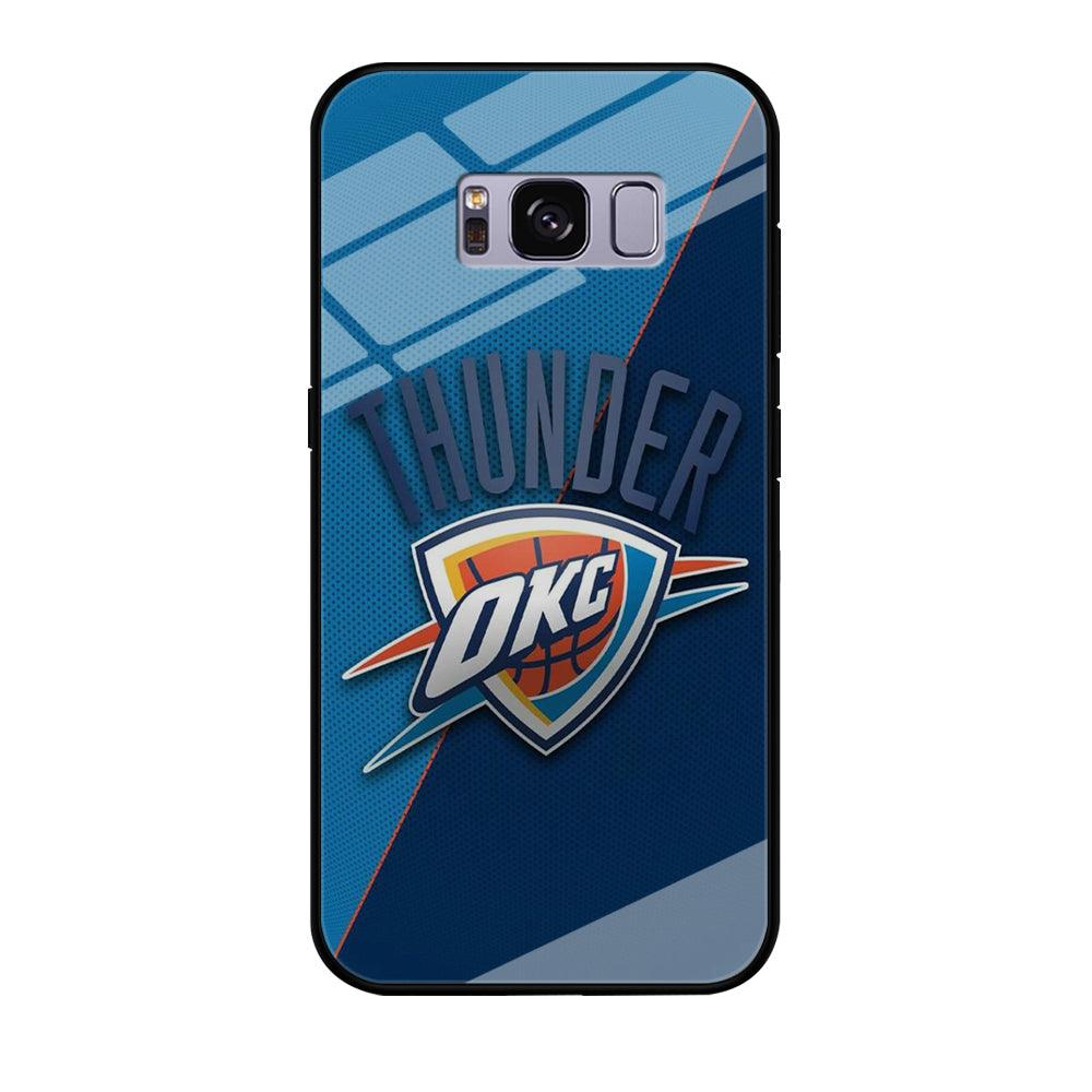 NBA Thunder Basketball 001 Samsung Galaxy S8 Plus Case-Tempered Glass Case-Xtracase