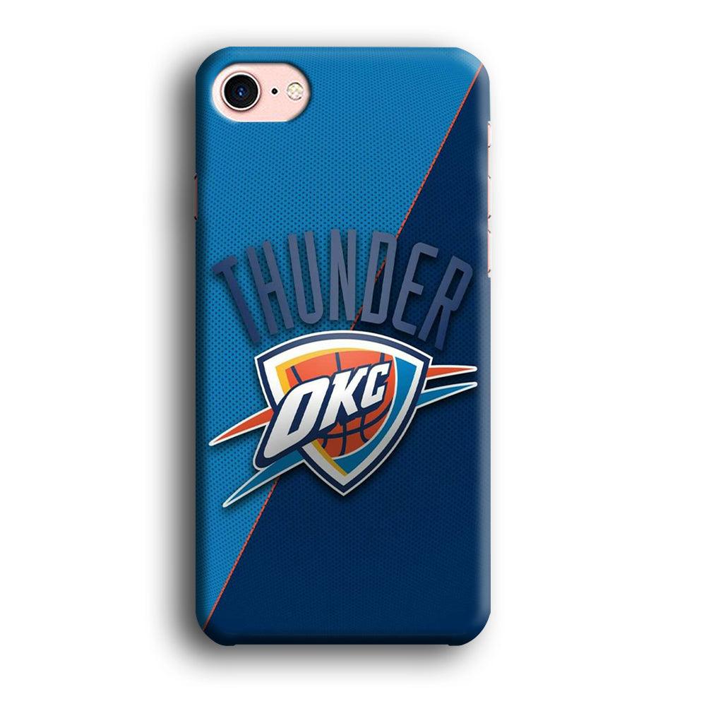 NBA Thunder Basketball 001 iPhone 8 Case-Plastic / Full Wrap (3D Case)-Xtracase