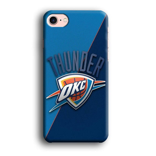 NBA Thunder Basketball 001 iPhone 8 Case-Plastic / Full Wrap (3D Case)-Xtracase
