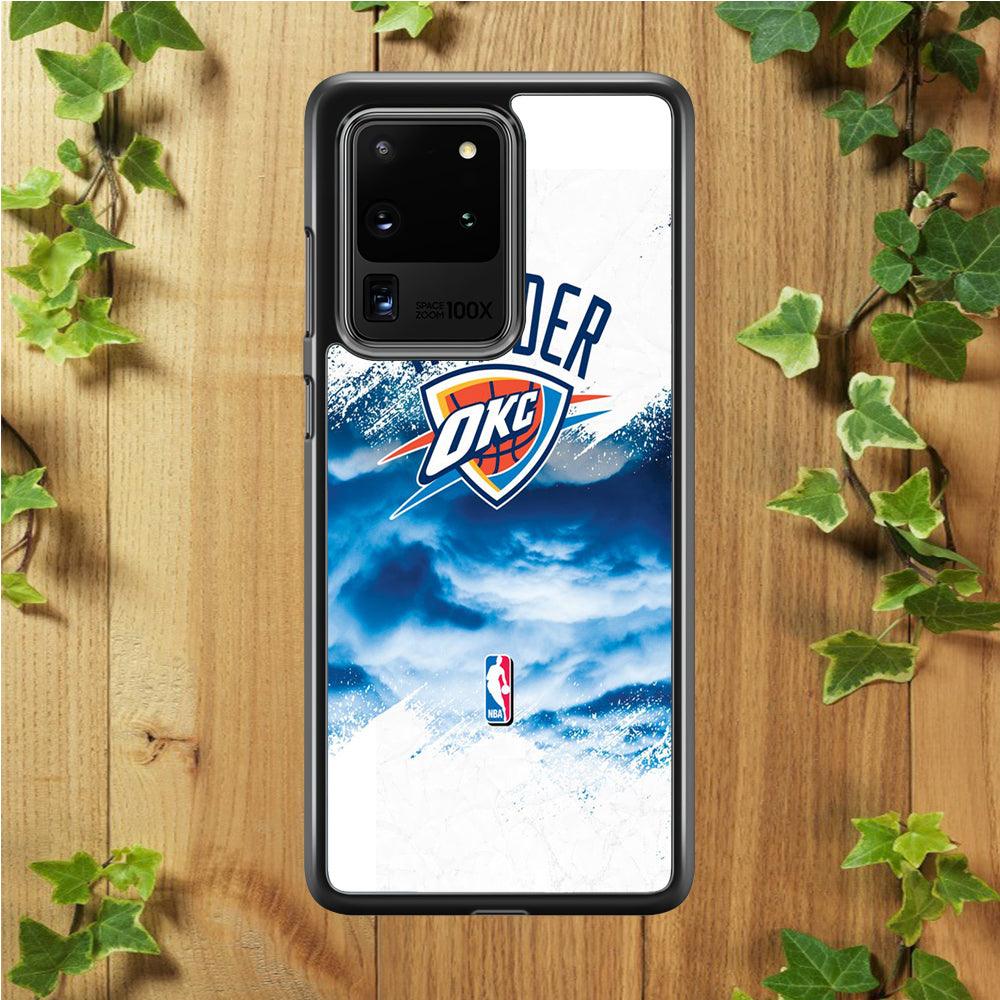 NBA Thunder Basketball 002 Samsung Galaxy S20 Ultra Case-Plastic / Full Wrap (3D Case)-Xtracase