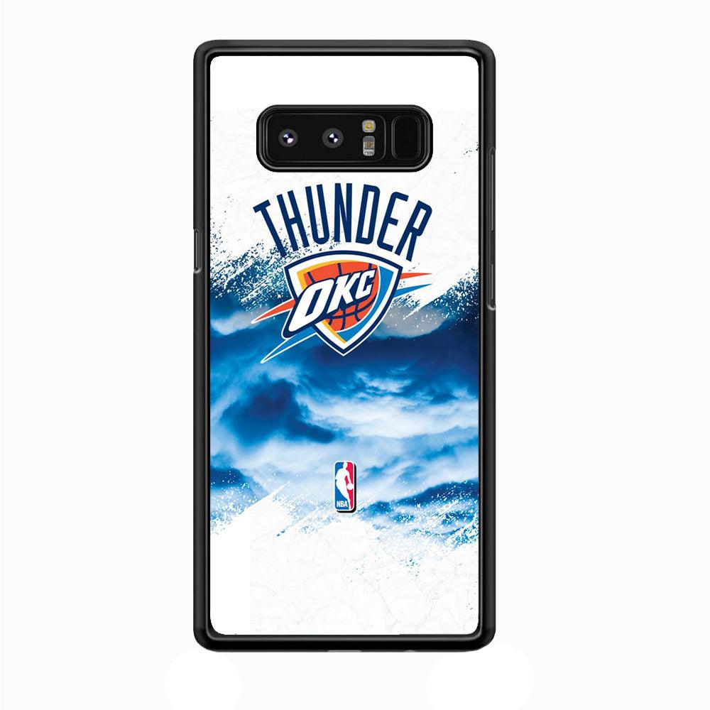 NBA Thunder Basketball 002 Samsung Galaxy Note 8 Case-Plastic / Full Wrap (3D Case)-Xtracase
