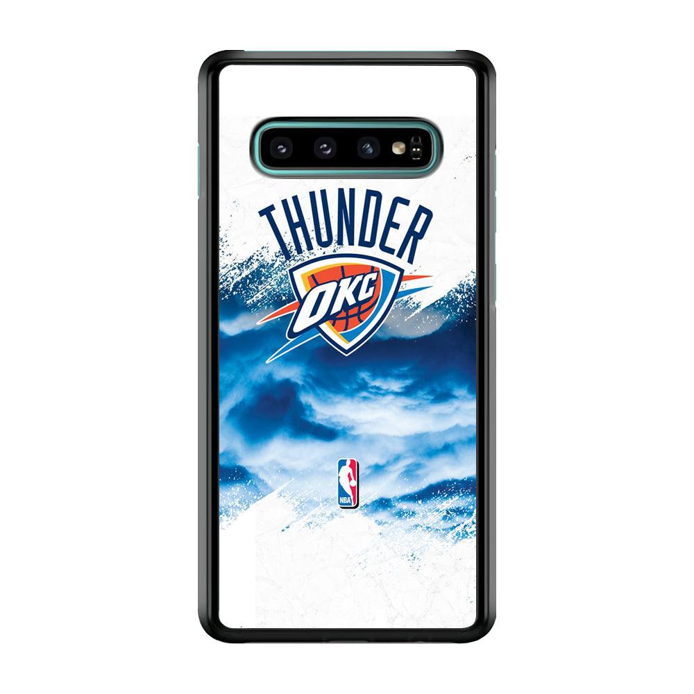 NBA Thunder Basketball 002 Samsung Galaxy S10 Case-Plastic / Full Wrap (3D Case)-Xtracase