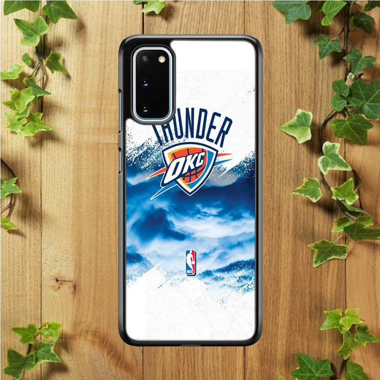 NBA Thunder Basketball 002 Samsung Galaxy S20 Case-Rubber / Black (2D Case)-Xtracase