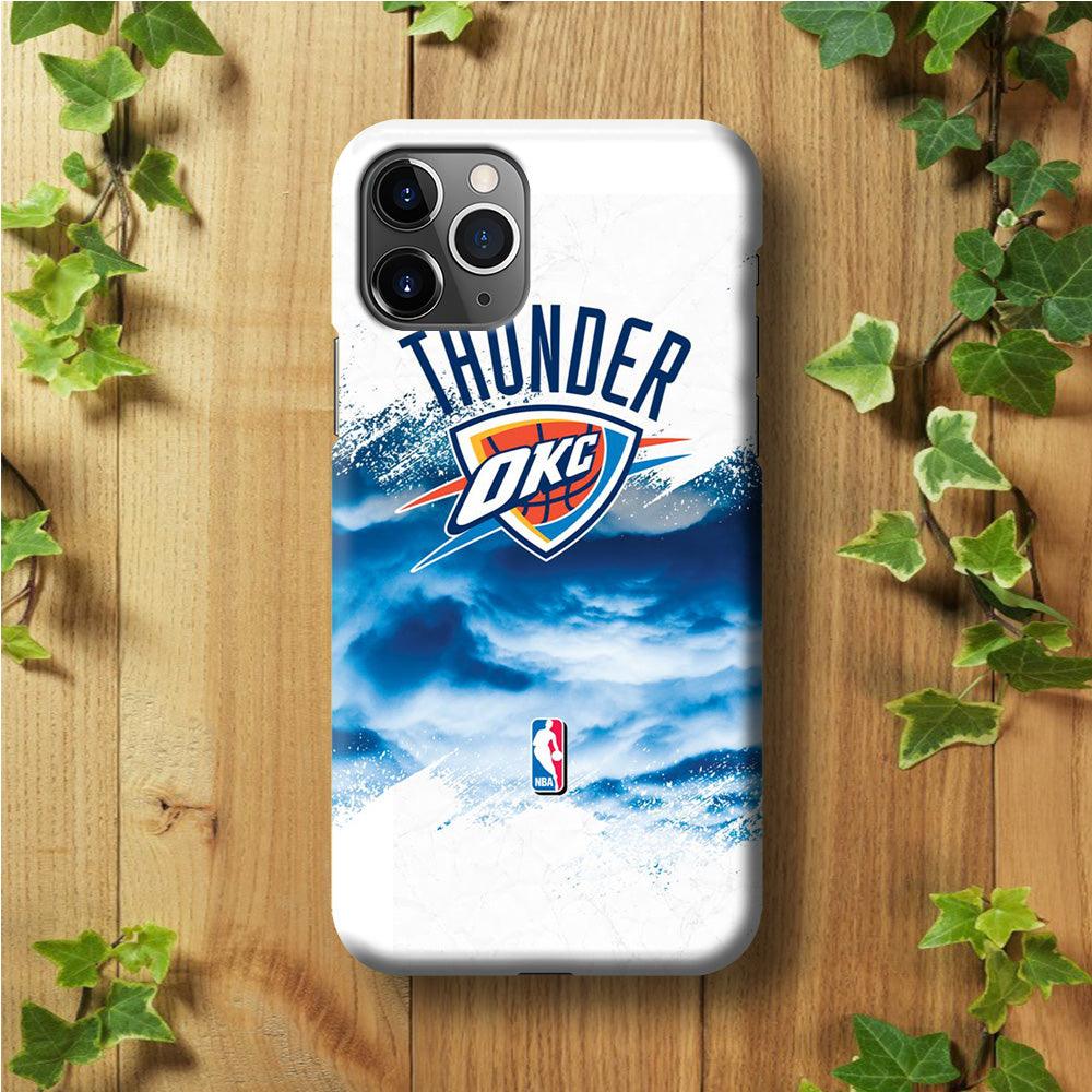 NBA Thunder Basketball 002 iPhone 11 Pro Case-Plastic / Full Wrap (3D Case)-Xtracase