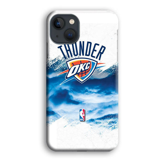 NBA Thunder Basketball 002 iPhone 13 Mini Case-Plastic / Full Wrap (3D Case)-Xtracase