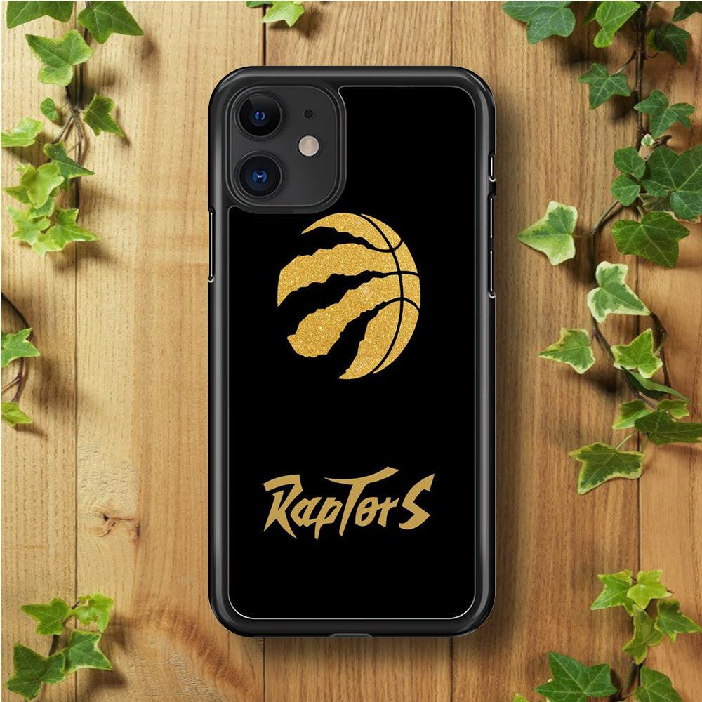 NBA Toronto Raptors Basketball 001 iPhone 11 Case-Rubber / Black (2D Case)-Xtracase