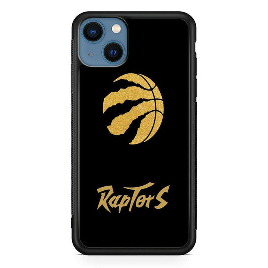 NBA Toronto Raptors Basketball 001 iPhone 13 Mini Case-Rubber / Black (2D Case)-Xtracase