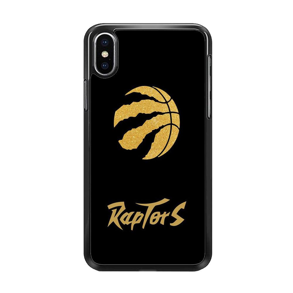 NBA Toronto Raptors Basketball 001 iPhone Xs Max Case-Rubber / Black (2D Case)-Xtracase
