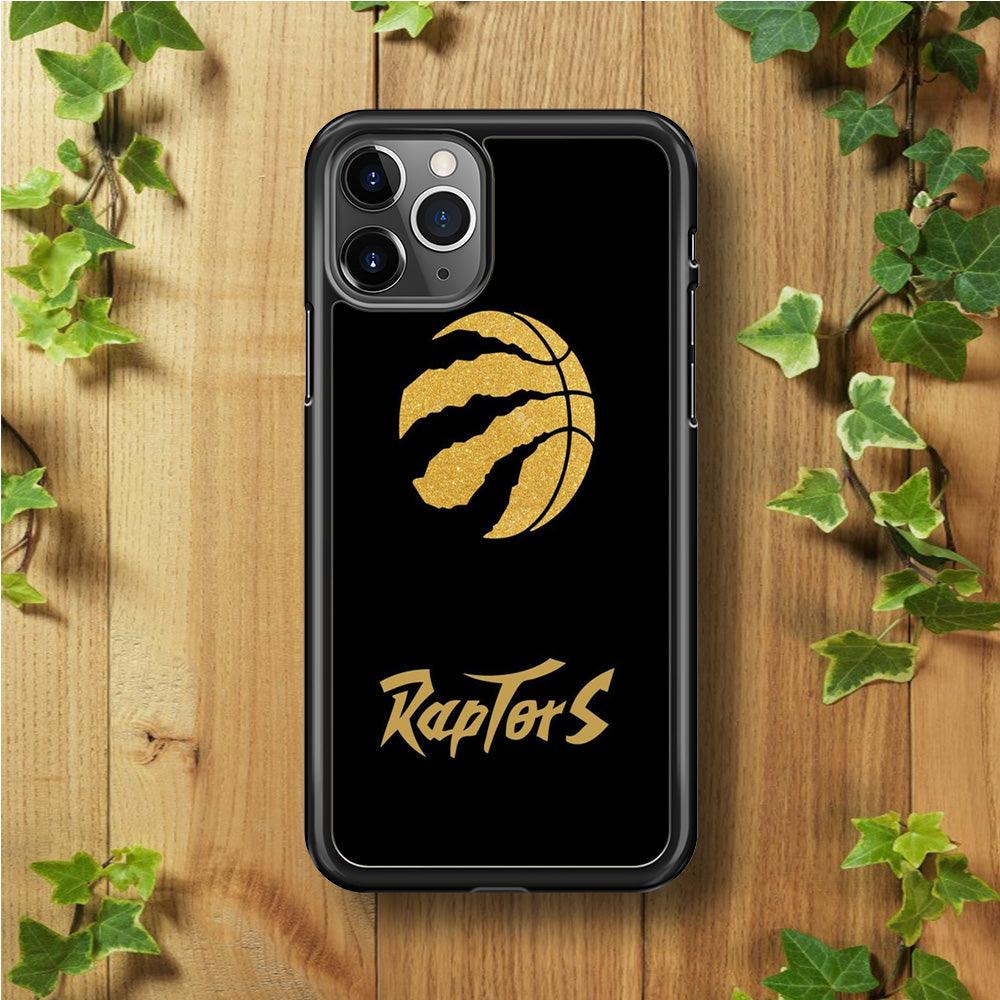NBA Toronto Raptors Basketball 001 iPhone 11 Pro Max Case-Rubber / Black (2D Case)-Xtracase