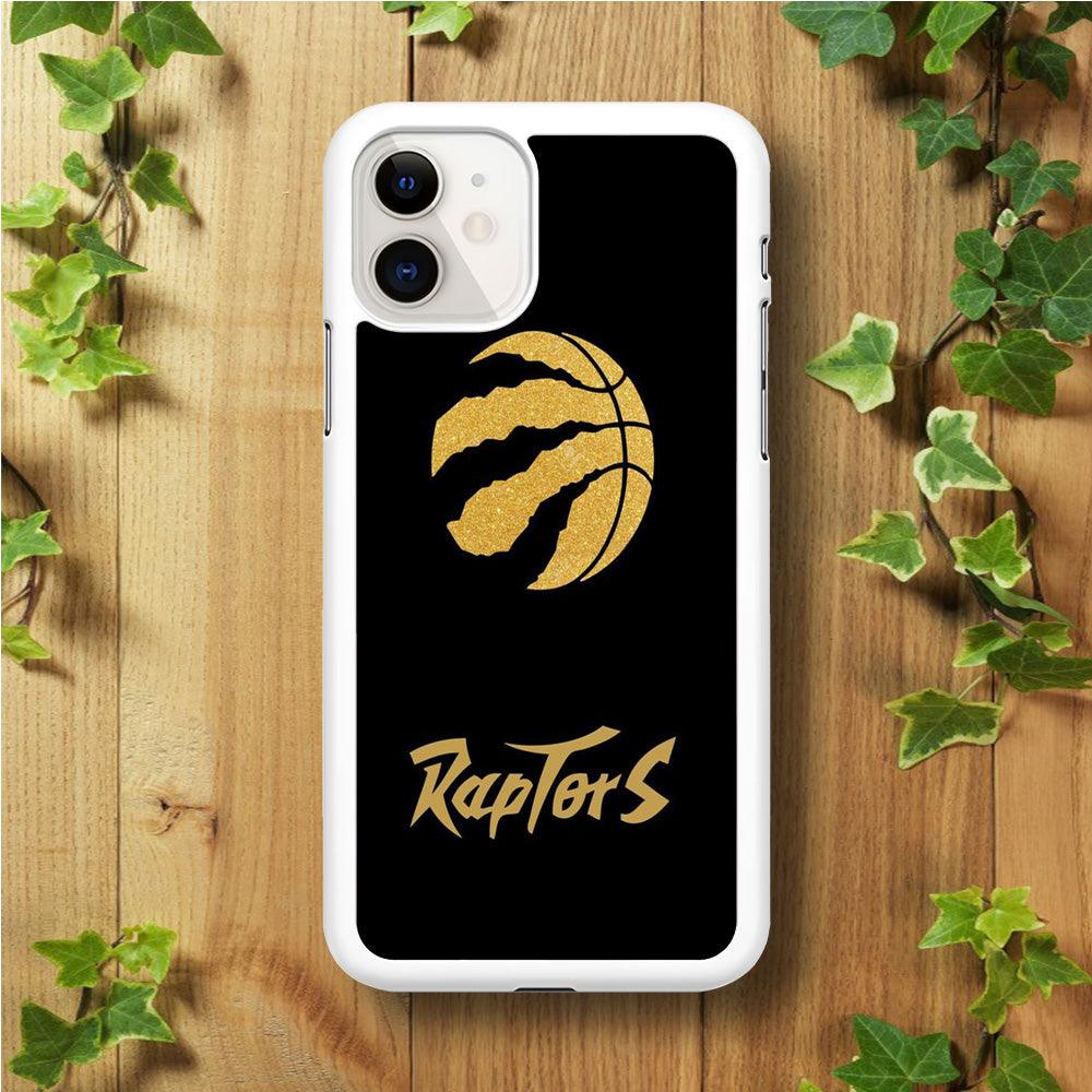 NBA Toronto Raptors Basketball 001 iPhone 11 Case-Rubber / White (2D Case)-Xtracase