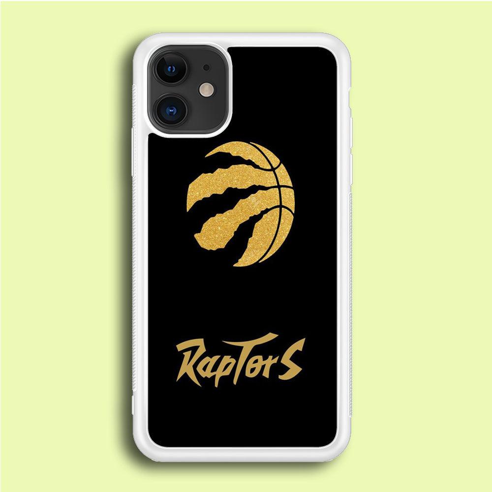 NBA Toronto Raptors Basketball 001 iPhone 12 Case-Rubber / White (2D Case)-Xtracase