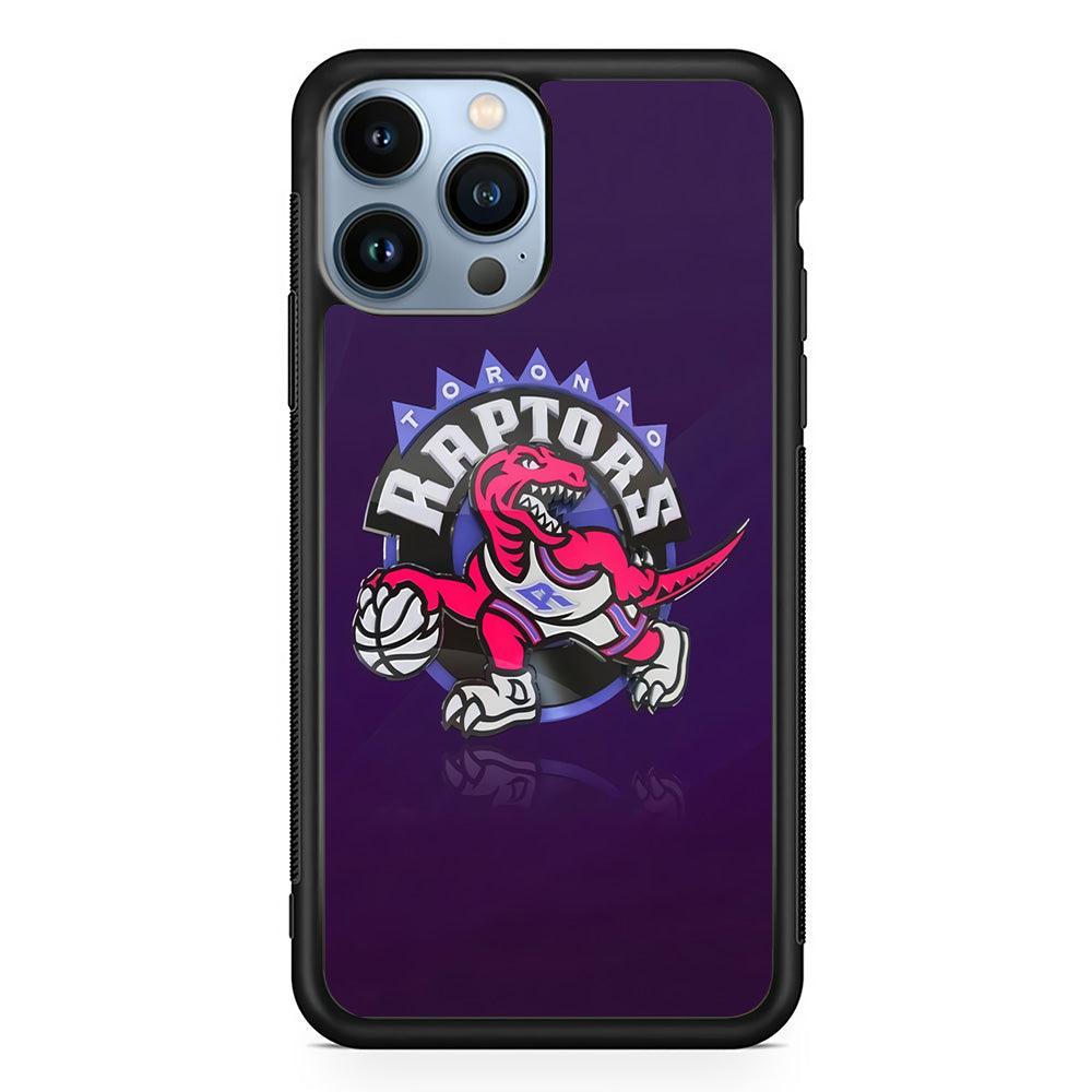 NBA Toronto Raptors Basketball 002 iPhone 13 Pro Case-Rubber / Black (2D Case)-Xtracase