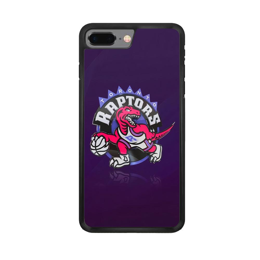 NBA Toronto Raptors Basketball 002 iPhone 7 Plus Case-Rubber / Black (2D Case)-Xtracase