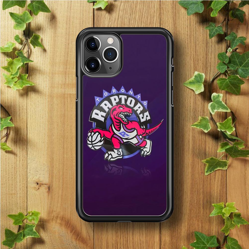 NBA Toronto Raptors Basketball 002 iPhone 11 Pro Max Case-Rubber / Black (2D Case)-Xtracase