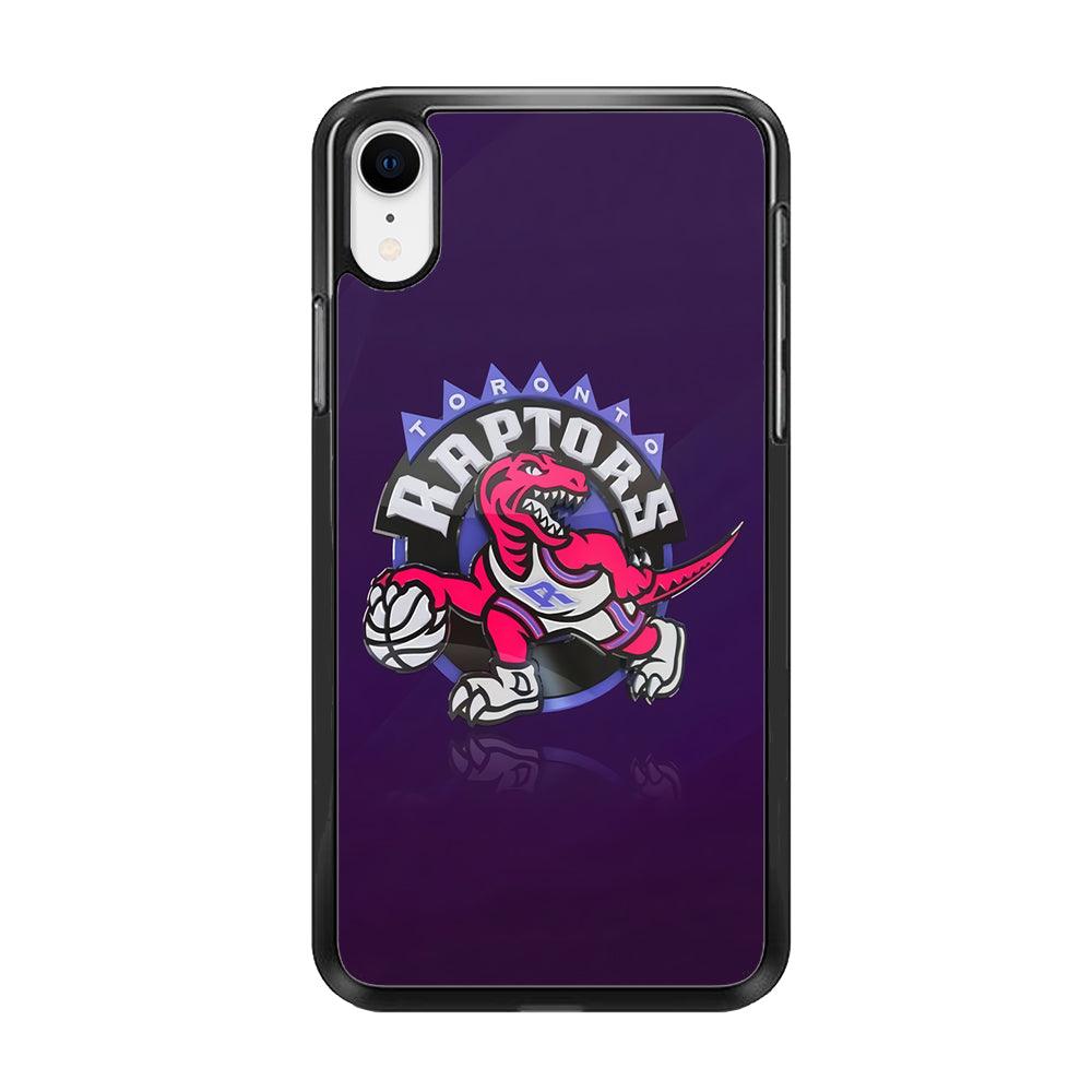 NBA Toronto Raptors Basketball 002 iPhone XR Case-Rubber / Black (2D Case)-Xtracase