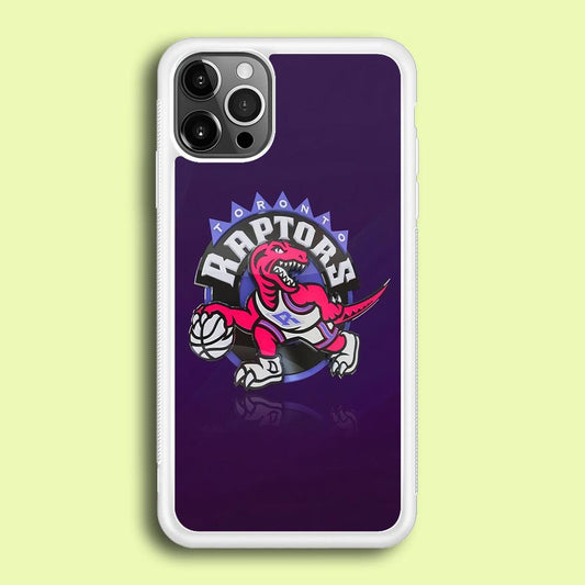 NBA Toronto Raptors Basketball 002 iPhone 12 Pro Case-Rubber / White (2D Case)-Xtracase