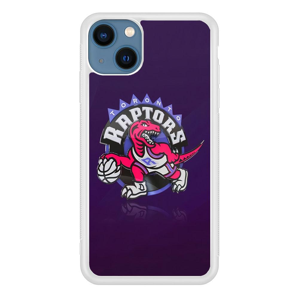 NBA Toronto Raptors Basketball 002 iPhone 13 Case-Rubber / White (2D Case)-Xtracase
