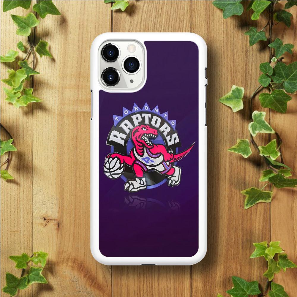 NBA Toronto Raptors Basketball 002 iPhone 11 Pro Case-Rubber / White (2D Case)-Xtracase