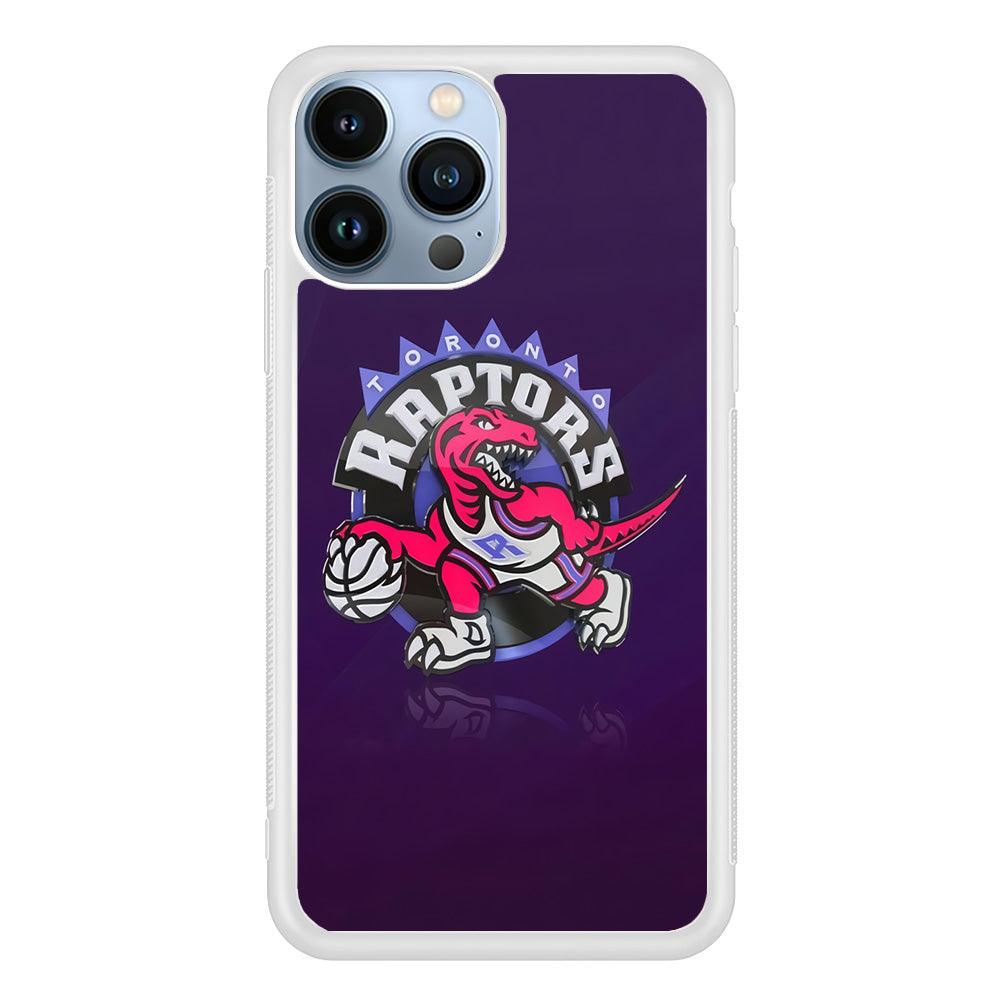 NBA Toronto Raptors Basketball 002 iPhone 13 Pro Case-Rubber / White (2D Case)-Xtracase