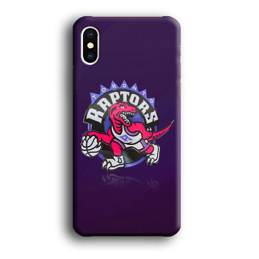 NBA Toronto Raptors Basketball 002 iPhone Xs Case-Plastic / Full Wrap (3D Case)-Xtracase