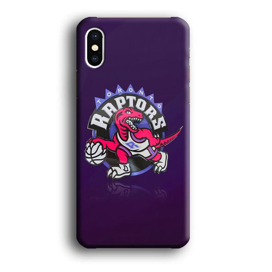 NBA Toronto Raptors Basketball 002 iPhone Xs Case-Plastic / Full Wrap (3D Case)-Xtracase