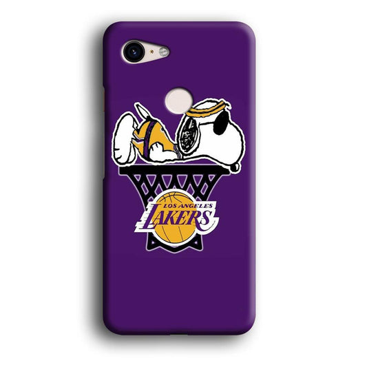 NBA Lakers Snoopy Basketball Google Pixel 3 3D Case-Xtracase
