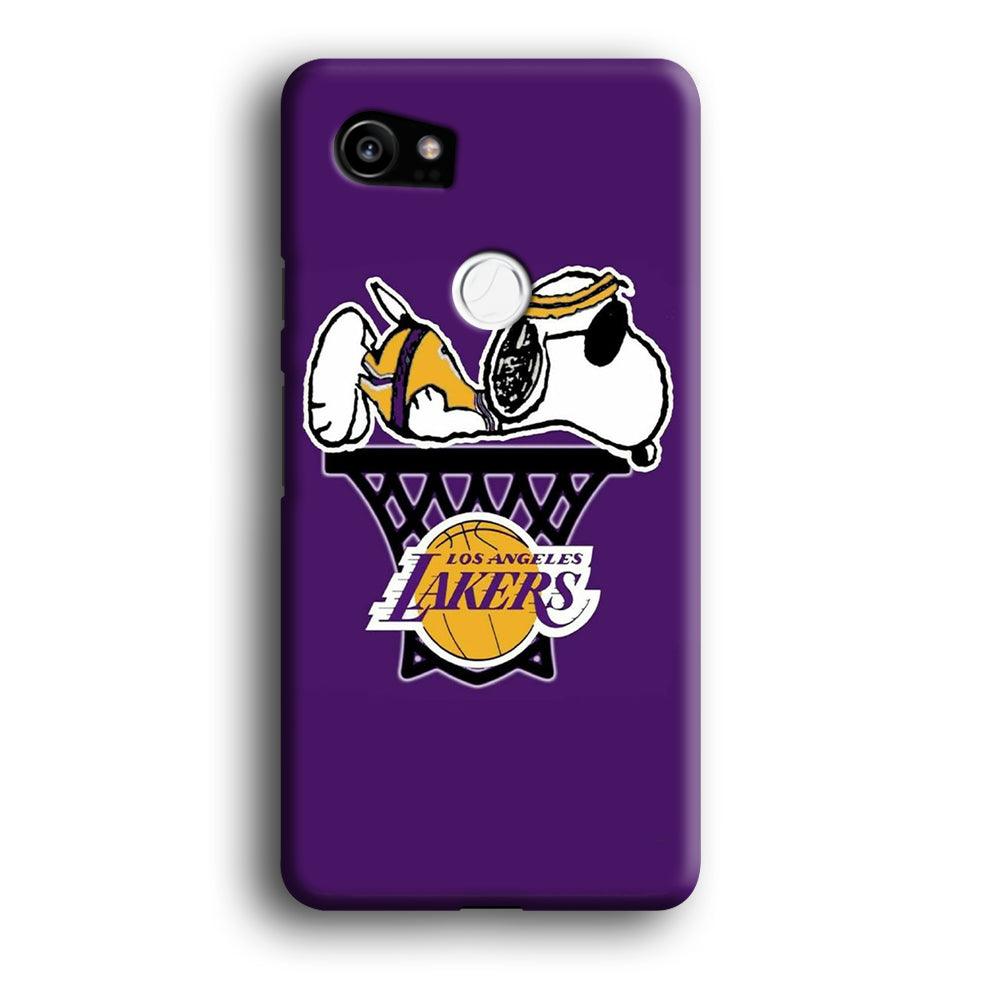 NBA Lakers Snoopy Basketball Google Pixel 2 XL 3D Case-Xtracase