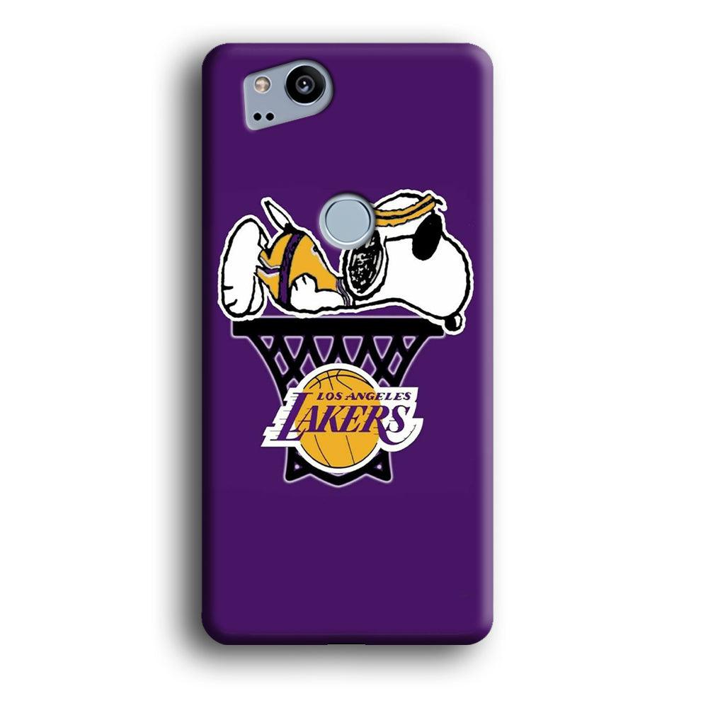 NBA Lakers Snoopy Basketball Google Pixel 2 3D Case-Xtracase