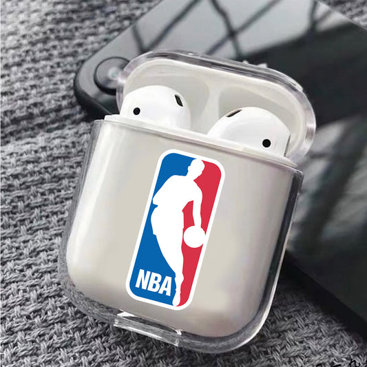 NBA Logo Hard Plastic Protective Clear Case Cover For Apple Airpods