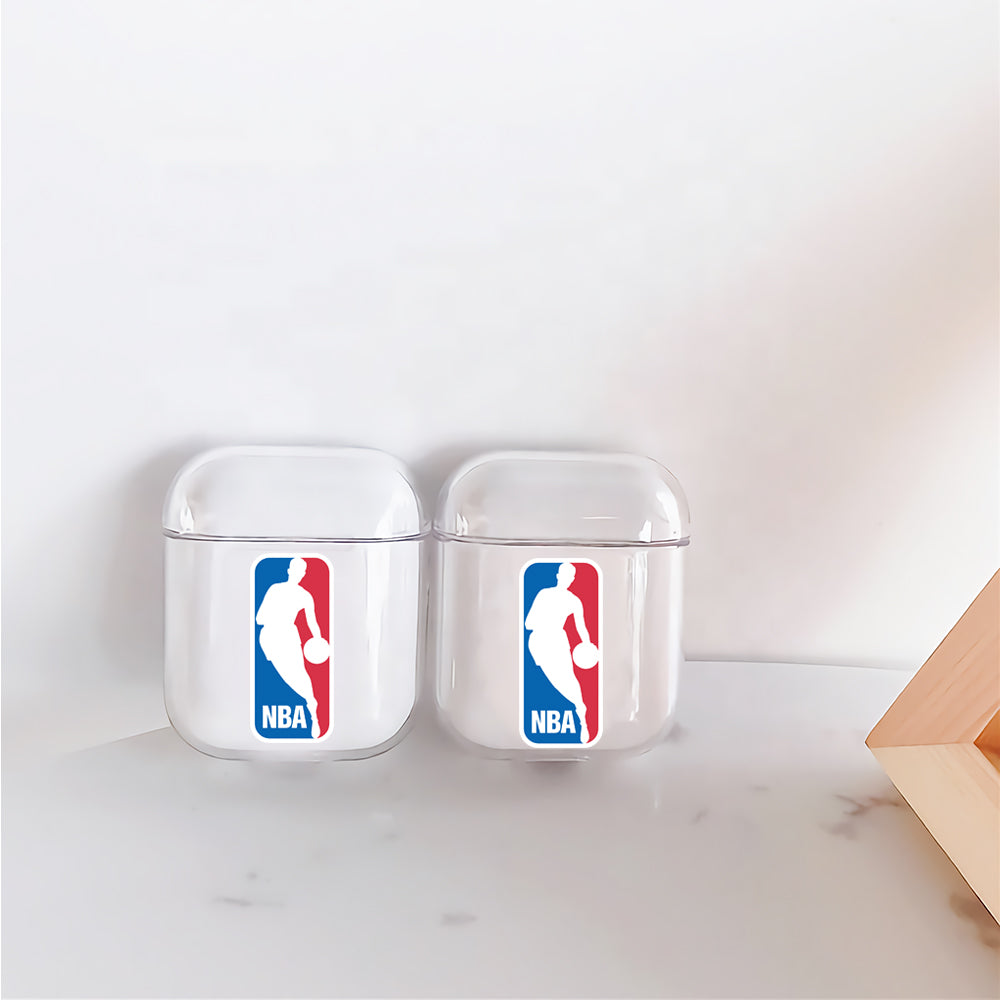 NBA Logo Hard Plastic Protective Clear Case Cover For Apple Airpods