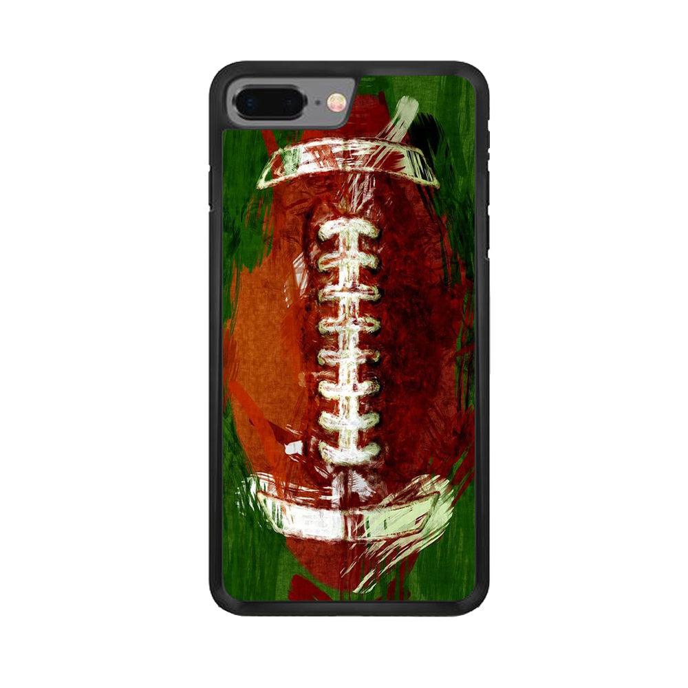 NFL American Football Art iPhone 8 Plus Case-Rubber / Black (2D Case)-Xtracase