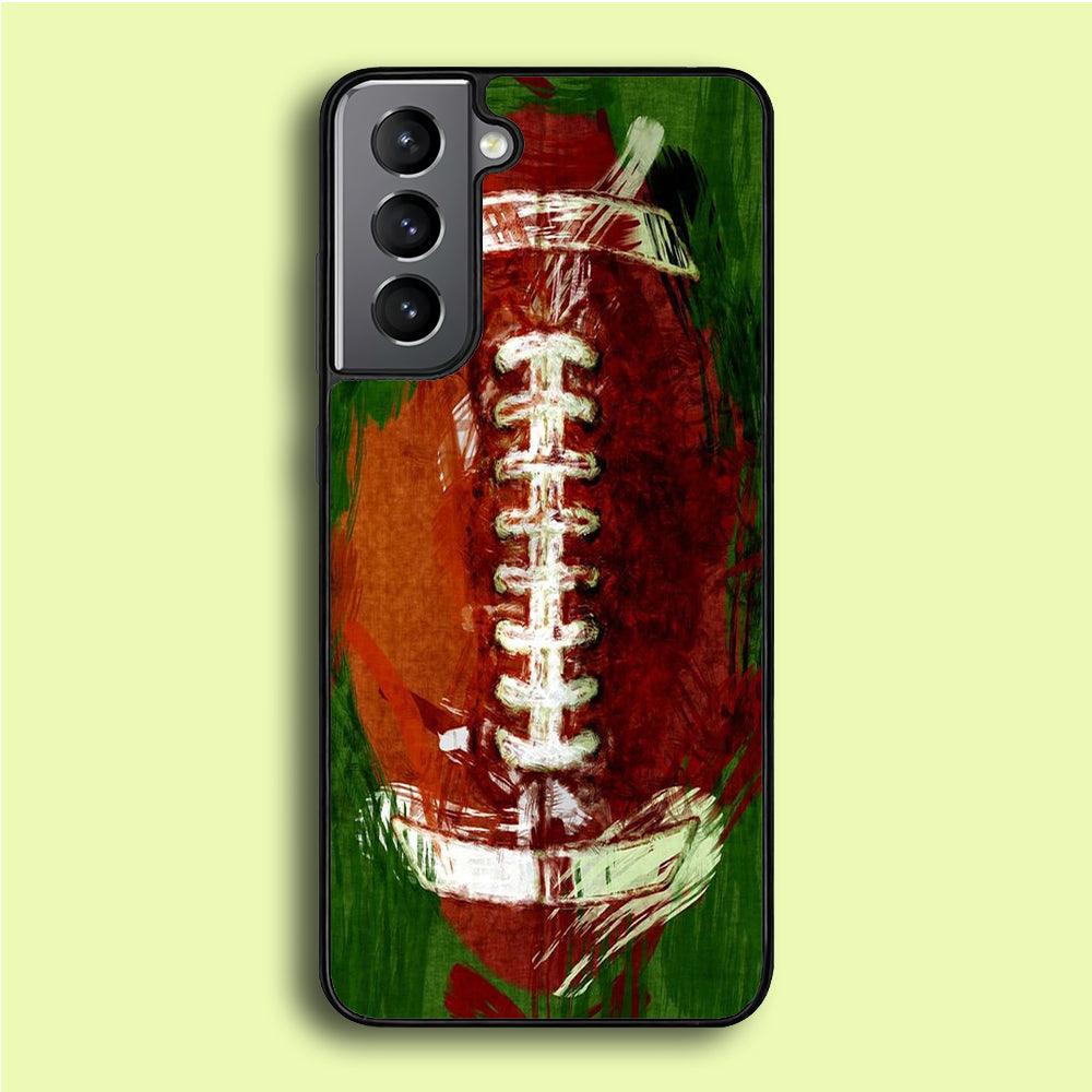 NFL American Football Art Samsung Galaxy S21 Plus Case-Rubber / White (2D Case)-Xtracase