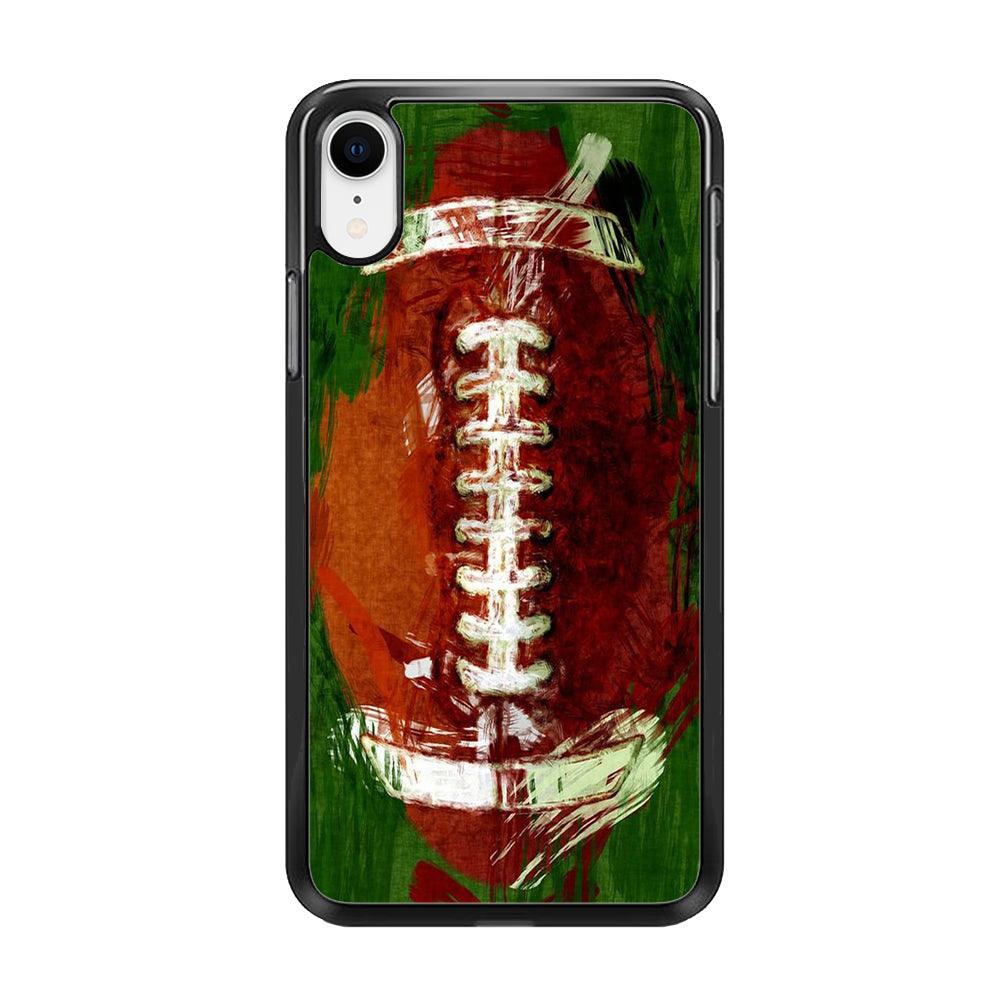 NFL American Football Art iPhone XR Case-Rubber / Black (2D Case)-Xtracase