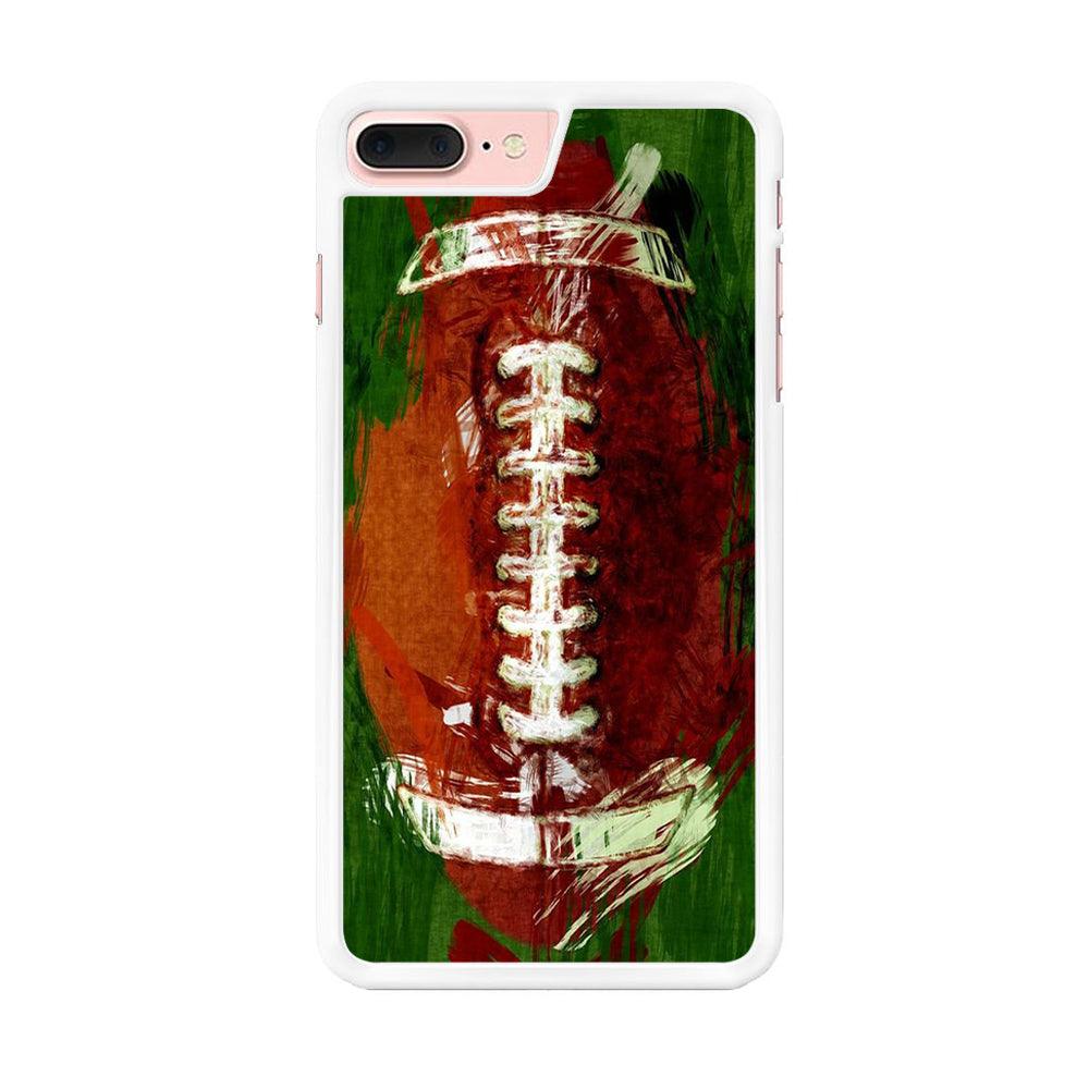 NFL American Football Art iPhone 8 Plus Case-Rubber / White (2D Case)-Xtracase