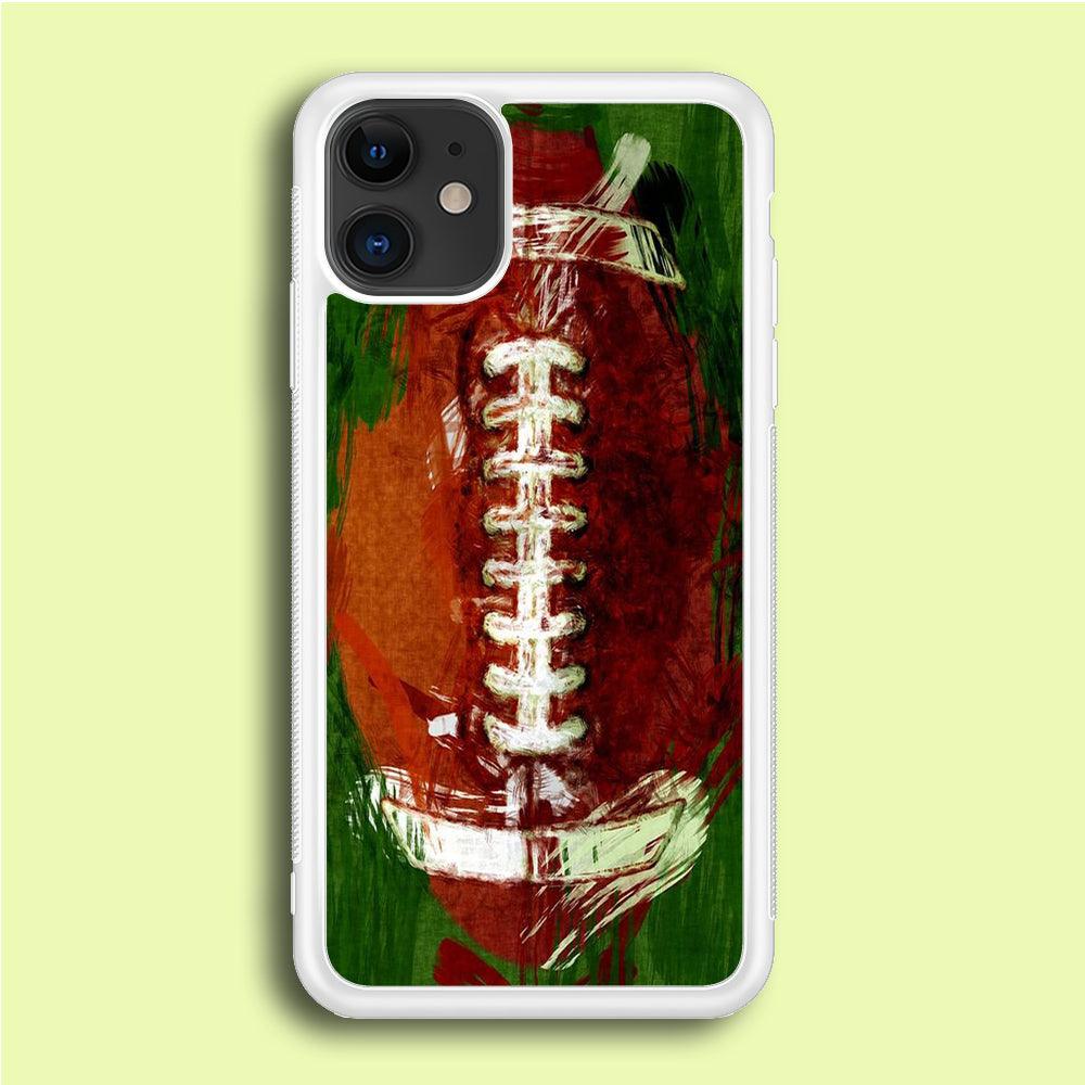 NFL American Football Art iPhone 12 Mini Case-Rubber / White (2D Case)-Xtracase