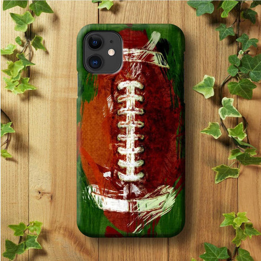NFL American Football Art iPhone 11 Case-Plastic / Full Wrap (3D Case)-Xtracase