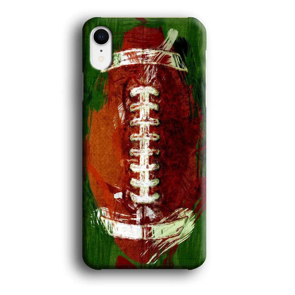 NFL American Football Art iPhone XR Case-Plastic / Full Wrap (3D Case)-Xtracase