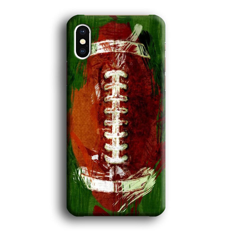NFL American Football Art iPhone Xs Max Case-Plastic / Full Wrap (3D Case)-Xtracase